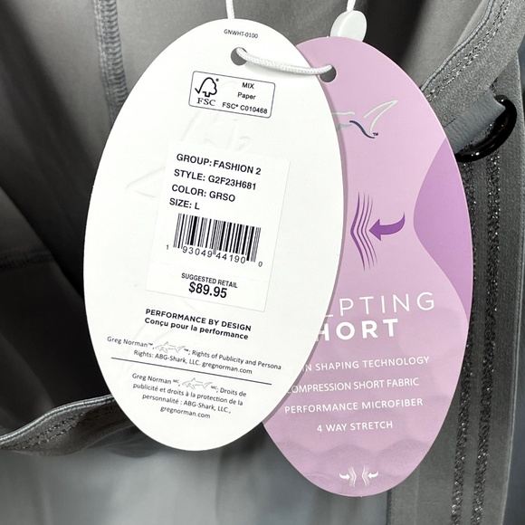 NEW Greg Norman Gray Sculpting Golf Skort Skirt Womens Large - Picture 4 of 10